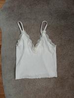 Pull&bear camisole top mit spitze weiß rippstrick XS Niedersachsen - Oyten Vorschau
