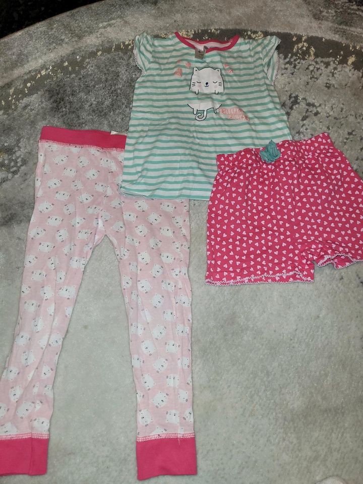 Neu Pyjama Set Schlafanzug Mädchen Hello Kitty grau pink 98 104