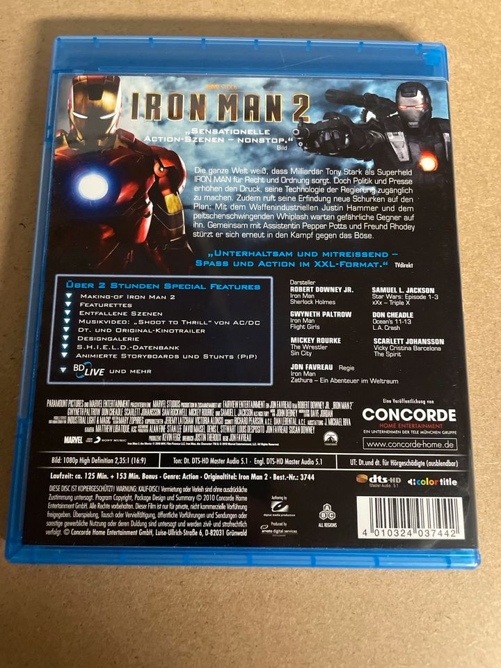 Iron Man 2 [Blu-ray] von Jon Favreau +++ Top Zustand in Friedrichshafen