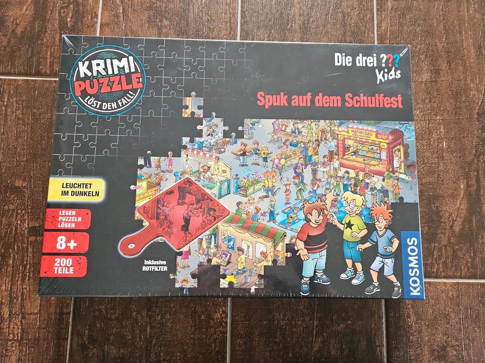 Krimipuzzel Die drei ??? KIDS Fragezeichen Spuk auf dem Schulfest in Uetze