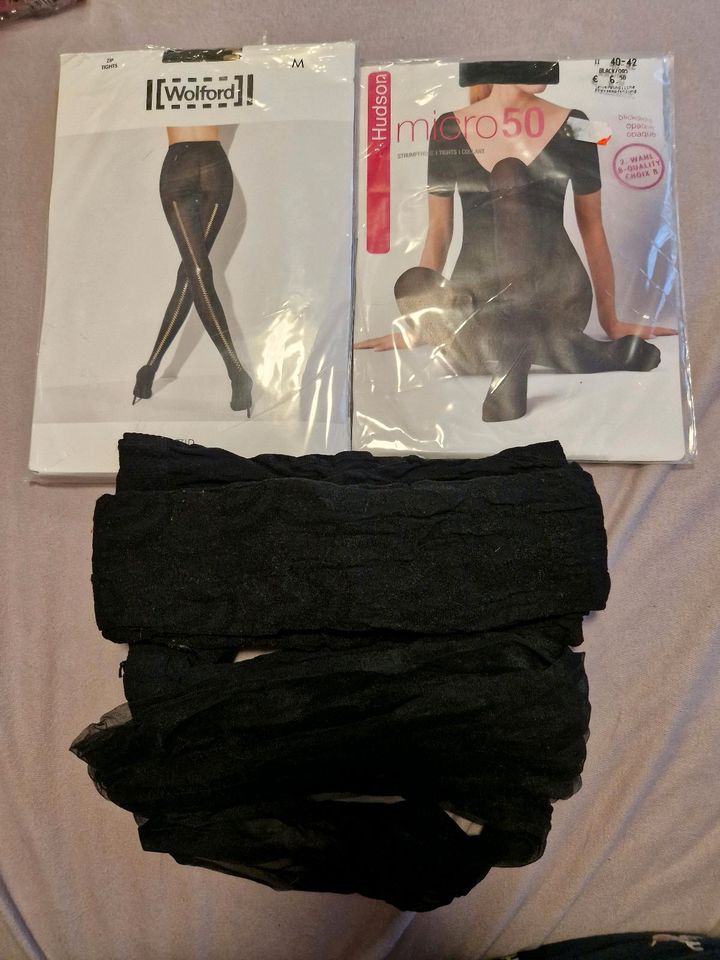 Wolford Falke Calzedonia Kristalle Strumpfhose S M schwarz in Essen