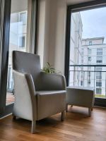 Designer Glattleder Sessel + Hocker Berlin - Charlottenburg Vorschau