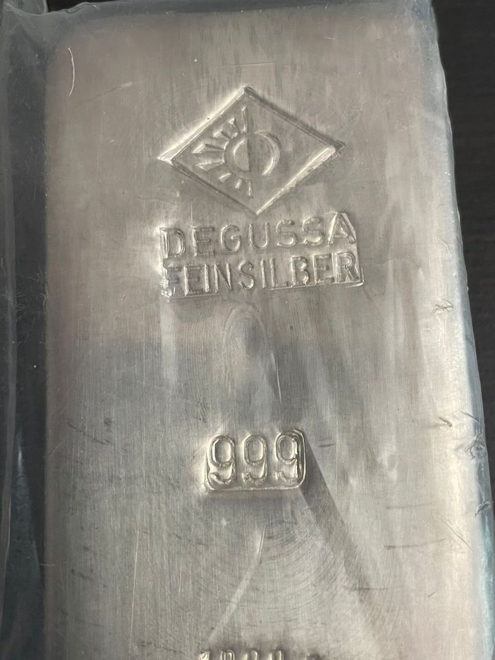 Silberbarren 1000g 1kg Degussa original verpackt ohne Nummer in Bad Rappenau