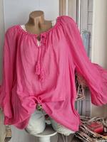 Tunika Bluse pink 38 40 42 44 46 weite Ärmel Bindebändchen Nordrhein-Westfalen - Mönchengladbach Vorschau