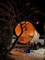 mobile Sauna auf Anhänger, Saunafass, Wellness, Sauna mieten Sachsen - Haselbachtal Vorschau