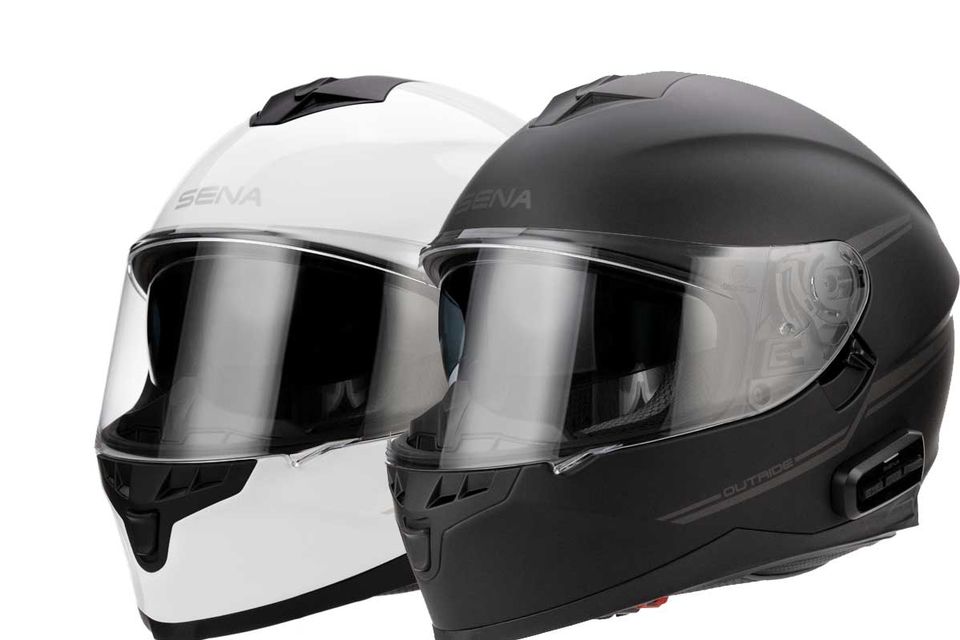 Integralhelm Bluetooth Sena Outride Sonnenblende weiß o. schwarz in Kaarst