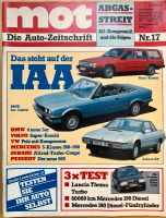 MOT die Auto Zeitschrift 17/1985 Lancia Thema Turbo Subaru XT Essen - Essen-Frintrop Vorschau