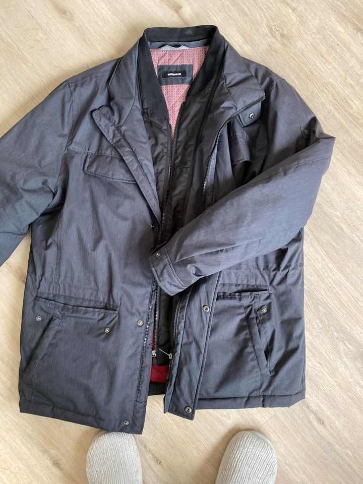 Herren Winterjacke von Walbusch in dunkelgrau Gr 58 in Leverkusen