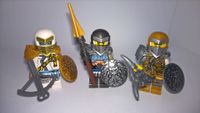 Minifiguren Ninjas 3 stück in weiß, blau und gold mit Waffen Niedersachsen - Zeven Vorschau