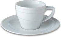 Berghoff Verglastes Porzellan Espresso Tasse und Untertasse, weiß Hessen - Körle Vorschau