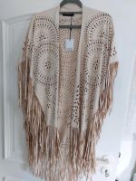 Boho Ibiza Hippie Cape Umhang NEU beige Nordrhein-Westfalen - Mönchengladbach Vorschau