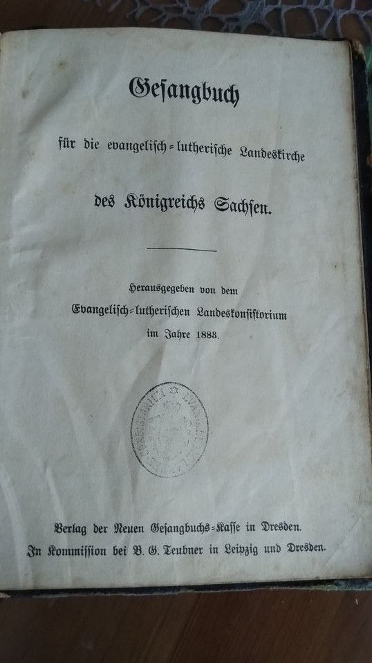 Bibel von 1939 und Gesangbuch von 1888 in Chemnitz