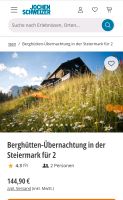 Steiermark Berghütte: Jochen Schweizer Gutschein für 2 Baden-Württemberg - Oberhausen-Rheinhausen Vorschau