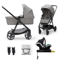 Kinderkraft NEWLY MINK PRO 4in1 Kinderwagen-Set - Moonlight Grey - Babywanne + Sportsitz + i-Size Babyschale + Isofix-Base + Zubehör - NEU Hessen - Fulda Vorschau