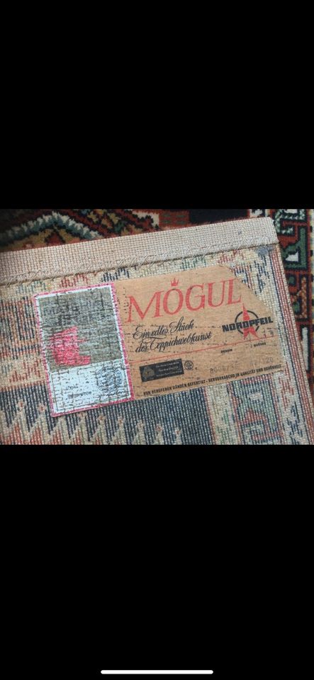 Antik Nordpfeil Mogul Teppich 100% Reine Schurwolle, Edel, 62x120 in Bad Segeberg