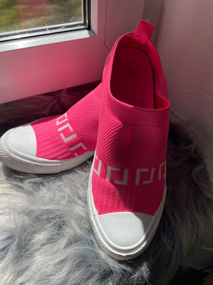 Socken Sneaker Neon Pink Gr. 39 in Verl