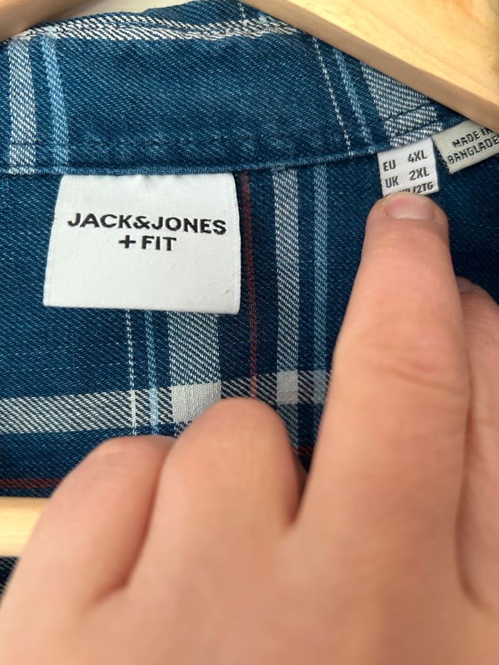 Kariertes Hemd, langarm, Jack & Jones, Größe 4XL in Hammelburg