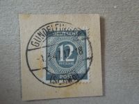 Briefmarke Deutsche Post, 12 Pfennig, gestempelt Saarland - Wallerfangen Vorschau