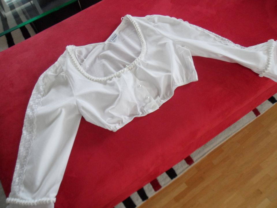 Gr 42 Krüger Manufaktur Dirndlbluse Hochzeit Spitze Perlchen NEU in München