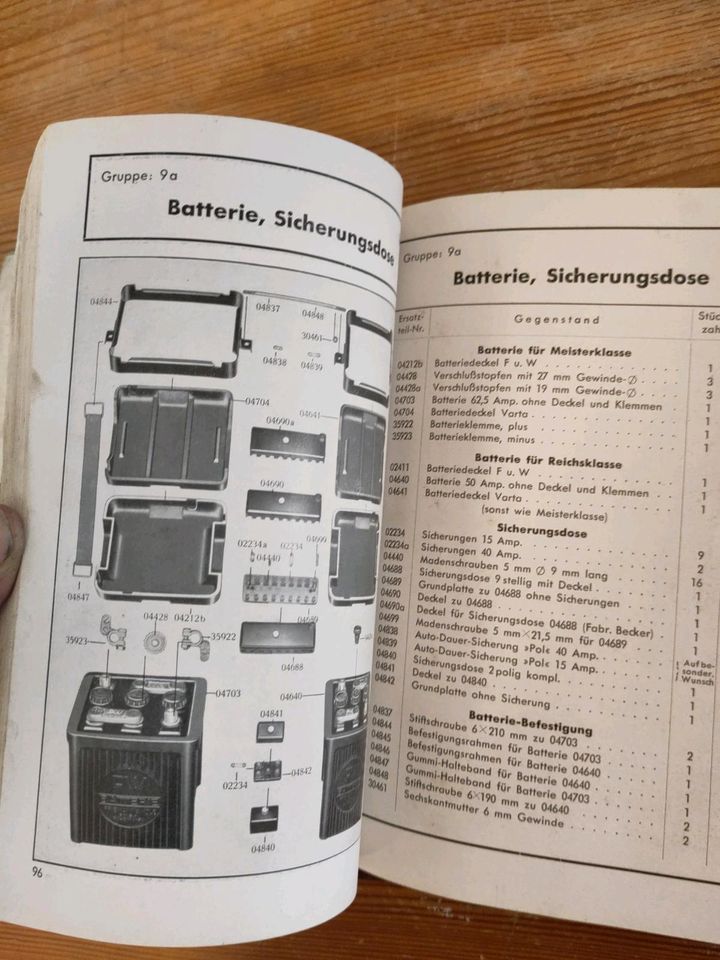 DKW Frontwagen f8 1939 Ersatzteilkatalog 62 in Weißenberg