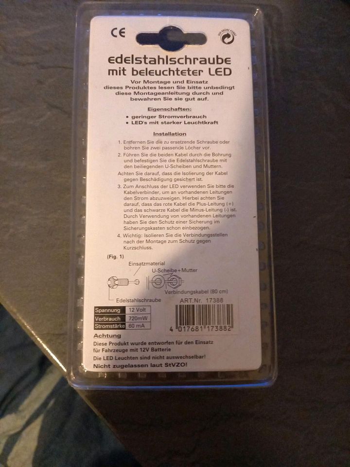 Edelstahlschrauben mit LED in Eisenberg 