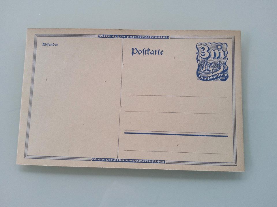 4 Ganzsachen Postkarten Deutsches Reich ab 1919 in Wiesloch