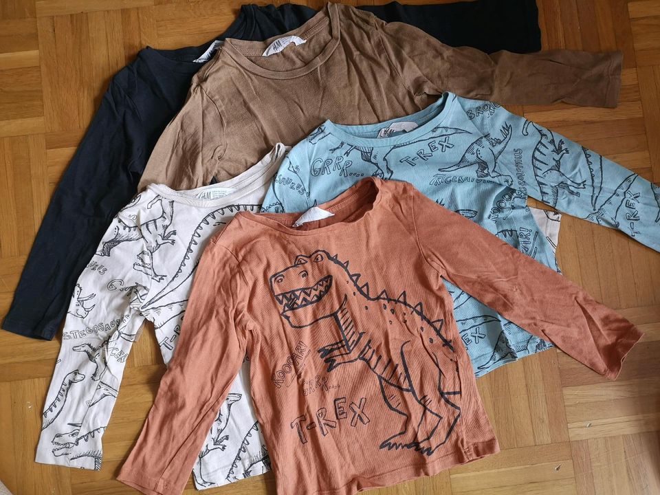 NEUw 5er Set H&M Langarm Shirts 98.104 Dino Baumwoll in Hanau