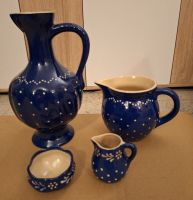 4- teilig , Keramik-Set blau , Vase Krug Sachsen - Brandis Vorschau