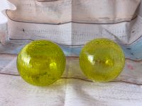 4 Dekokugeln / Deko Kugel aus Glas, grün-gelb 12 cm Garten Baden-Württemberg - Rangendingen Vorschau