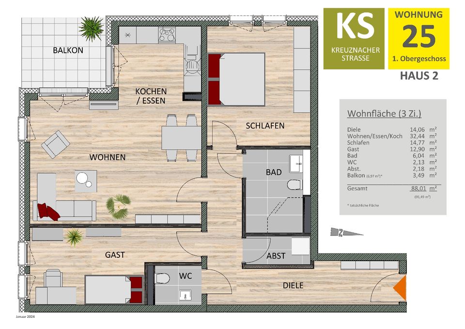 Leben und Wohnen im Neubau: moderne Ausstattung und durchdachte Grundrisse im beliebten Kölner Süden in Köln