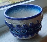 Blauer Übertopf Keramik Blumentopf Italy  60er 70er Kiel - Mettenhof Vorschau