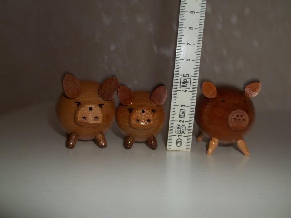 Holz Figuren, Kerzenhalter,Salz/Pfefferstreuer - 50er/ 60er Jahre in Bielefeld