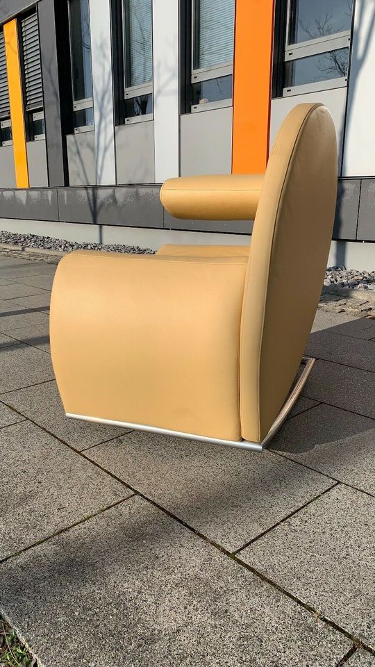 MACHALKE DESIGN SESSEL / SCHAUKEL LEDER GELB in Dortmund