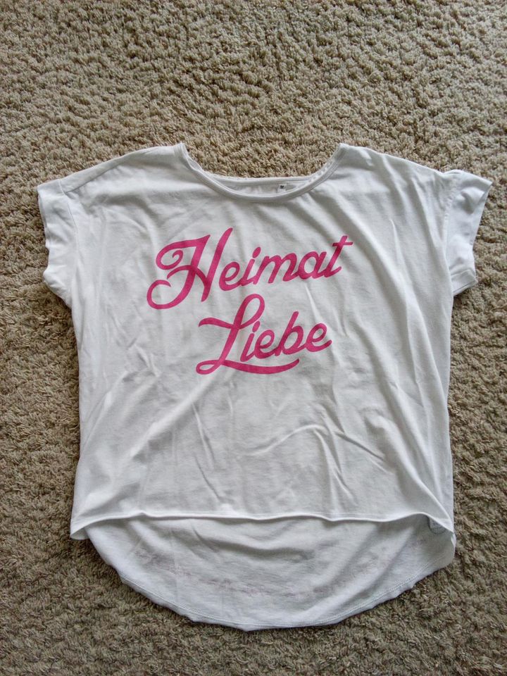 T-Shirt von SKMST, weiß pink Heimat Liebe in München