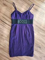 Kurzes, lila Kleid mit schwarzem Detail und Nieten Bayern - Kempten Vorschau