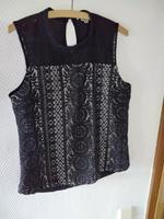 Blusenshirt, H&M, Gr. L, schwarz, unterfüttert mit weiß, Spitze Nürnberg (Mittelfr) - Südoststadt Vorschau