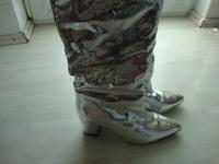 silber Stiefel Gr. 42 neu ungetragen Hessen - Lorsch Vorschau