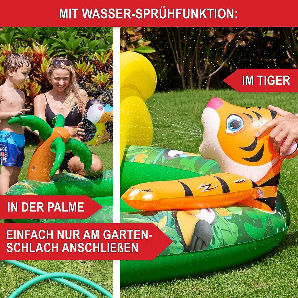 Dschungel Pool Spielzeug Schwimmtier Aufblasbar Badetier NEU in Ostbevern