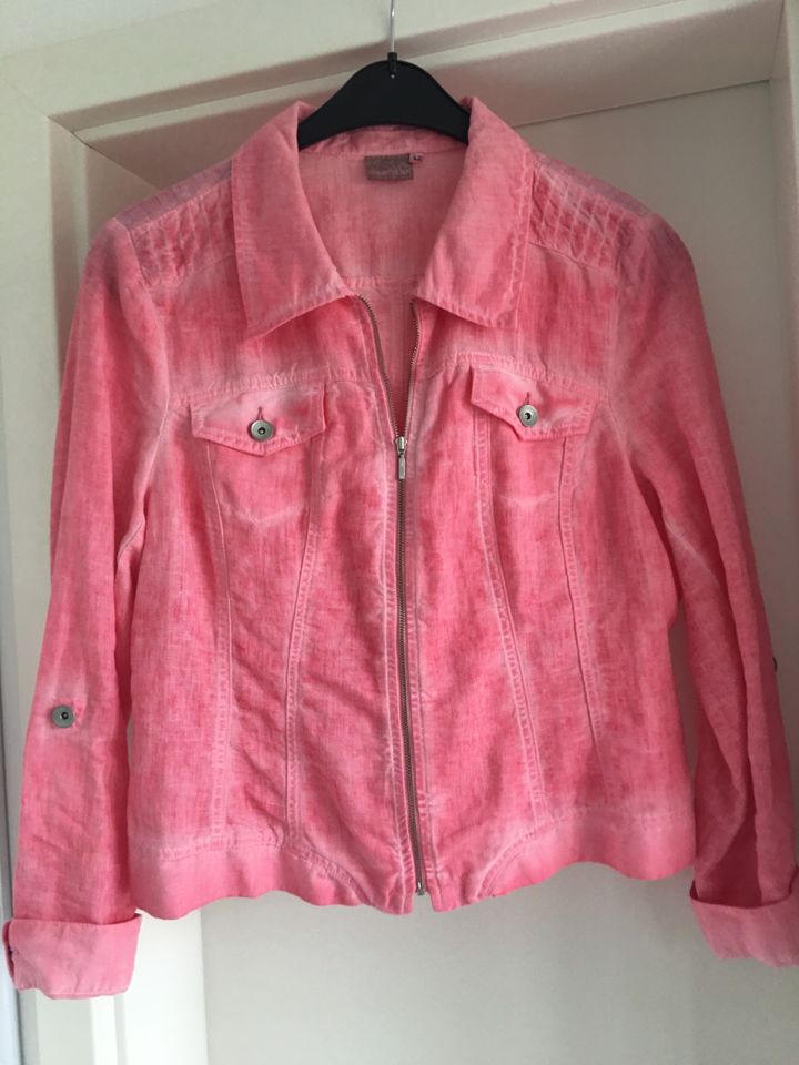 Leinen Bluse Jacke Flaks BW 40 M dreamstar pink rosa lachs Neu in Altenkirchen