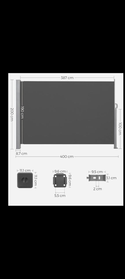 SEITEN - MARKIESE CA  2 X  4 METER in Lohrheim