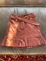 Zara Faux Leder Rock mit Gürtel in braun mit goldenen Details XS Hessen - Ahnatal Vorschau