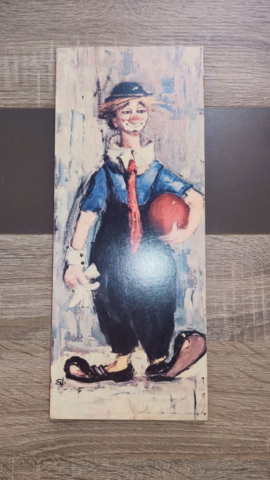 70er Jahre Bild Gemälde Antique Clown in Offenbach