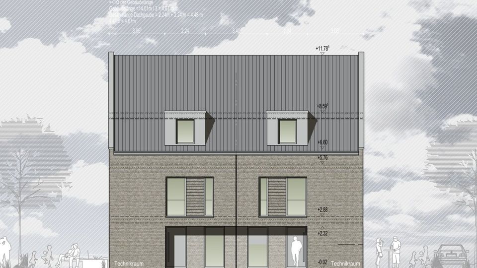 Neubau! Maisonette-Wohnung (EG/OG/DG) mit Dachterrasse in zentrumsnaher Lage von Wildeshausen in Wildeshausen