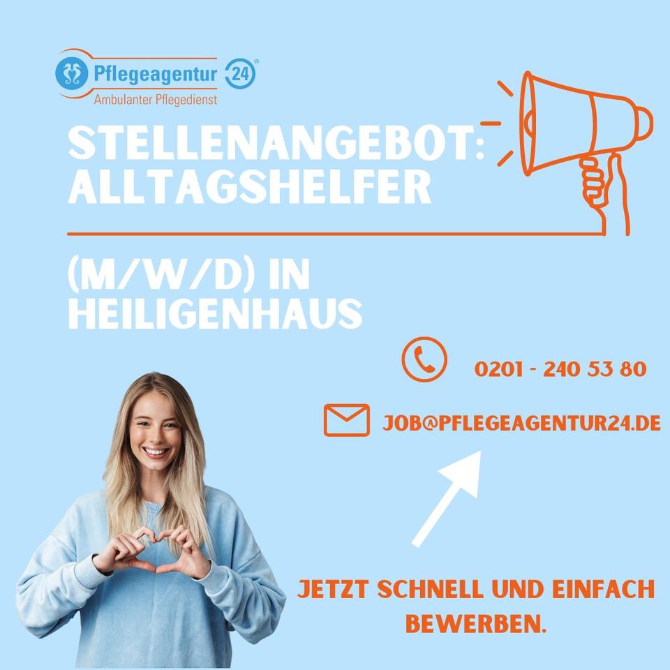 Pflegedienst sucht: Alltagshelfer - Haushaltshilfe (m|w|d) - Heiligenhaus in Mettmann