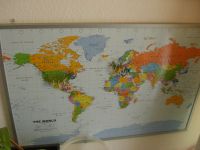 Welkarte world map Korkwand mit Stecknadeln Korkweltkarte 60x90cm Hessen - Buseck Vorschau