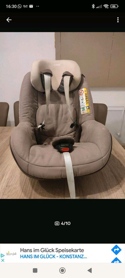 Biete gebrauchten Kindersitz Maxi Cosi 2way Pearl Reboarder in Orsingen-Nenzingen