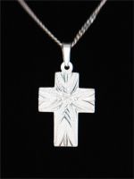 925 Silber Halskette Kreuz mit Dekor ca 36,5 cm Artnr.K.0669 Bayern - Amberg Vorschau