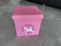 Kinderhocker, Hocker, Aufbewahrungskiste pink mit Einhorn Nordrhein-Westfalen - Goch Vorschau