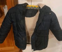 Dunkelblaue Winterjacke mit Fell lupilu 110 Hessen - Solms Vorschau