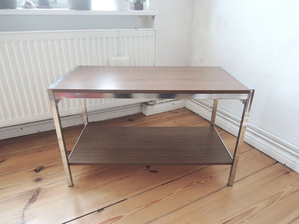 Regal Lowboard Lounge Chrom Stahlrohr Midcentury Vintage 70er in Berlin